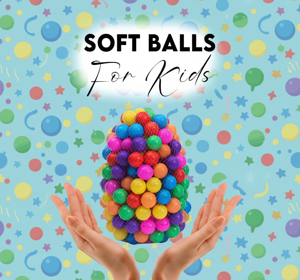 Colorful Soft Plastic Play Balls - Non-Toxic Pit Balls for Kids & Toddlers