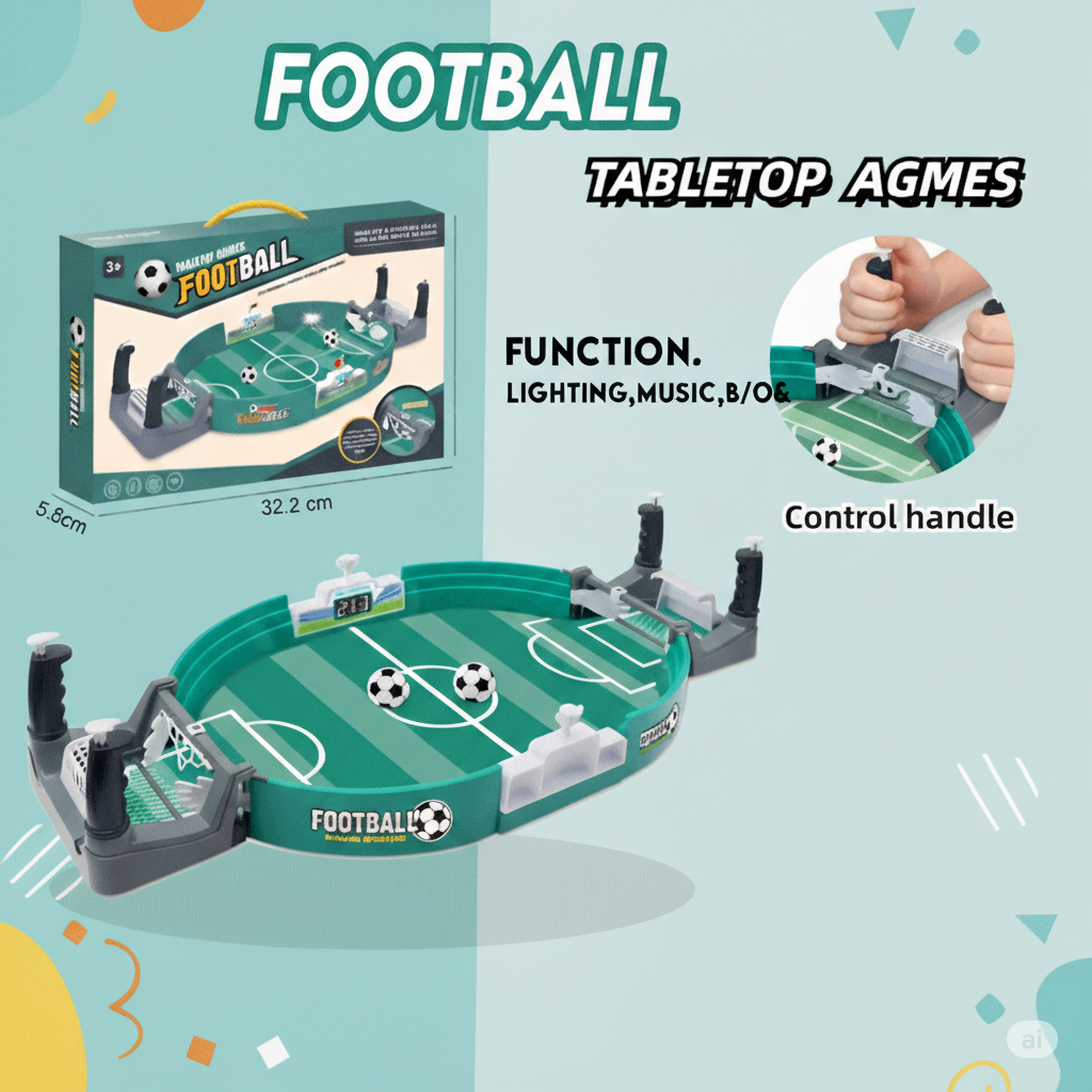 Tabletop Football Game for Kids & Adults | Mini Foosball Soccer Game Toy