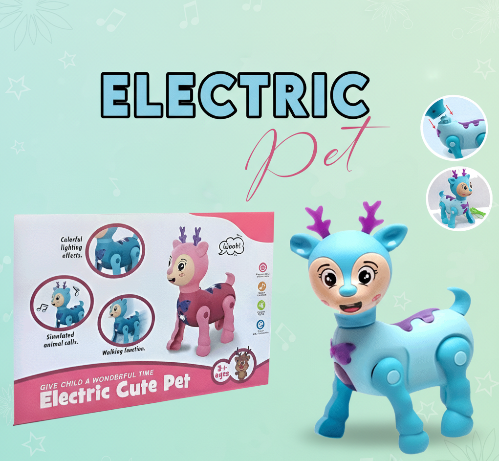 Electric Pet Deer Toy with Walking Function | Musical & Light-Up Interactive Animal for Kids