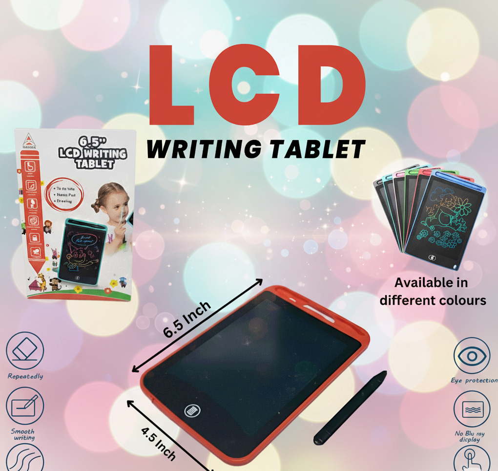 LCD Writing Tablet for Kids - Reusable Doodle Pad for Drawing & Notes