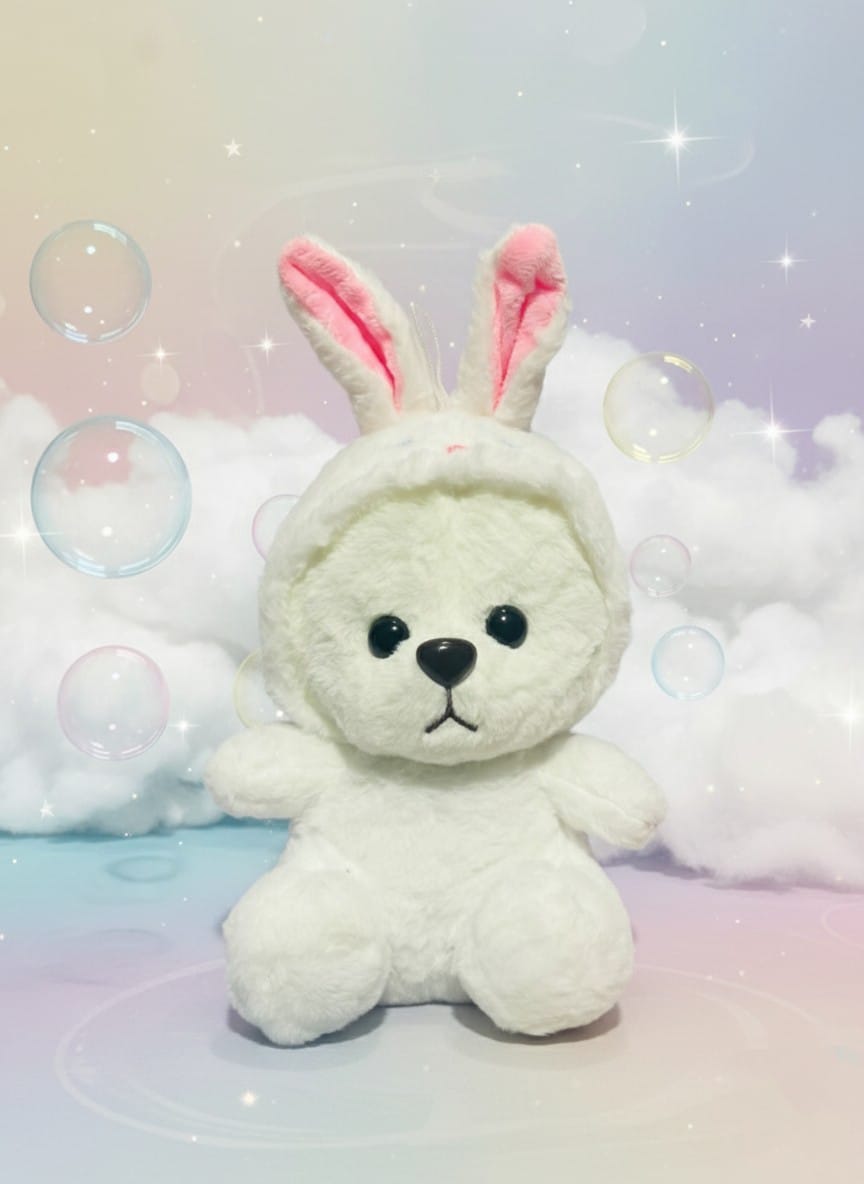 Cute Bear in Bunny Costume Plush Toy | Soft & Cuddly Rabbit Ear Stuffed Animal