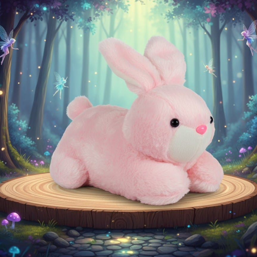 Soft Pink Bunny Plush Toy | Cute Stuffed Rabbit for Kids & Baby Nursery Decor