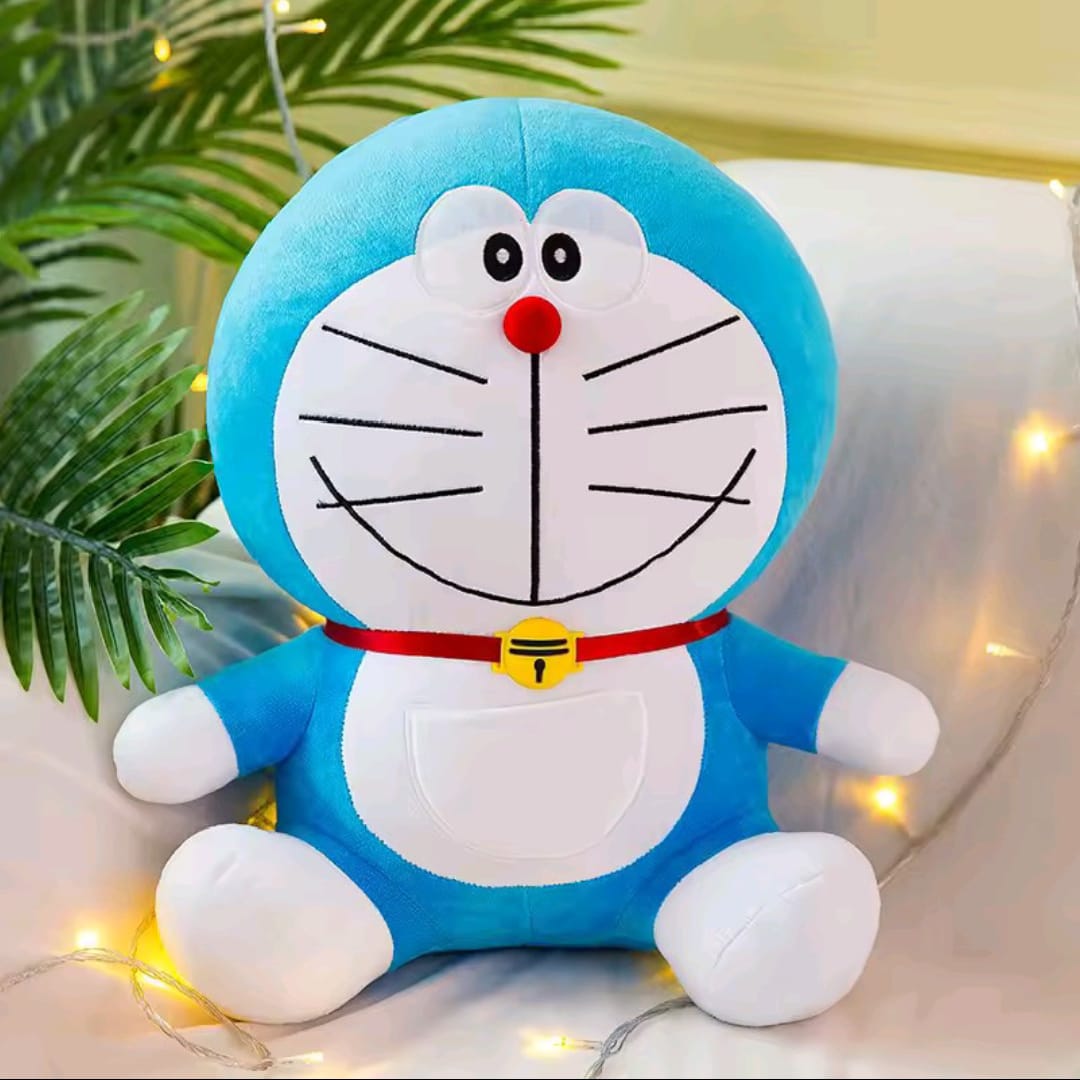 Soft Doraemon Stuffed Figure | Huggable Japanese Cartoon Plushie | Perfect Gift for Fans