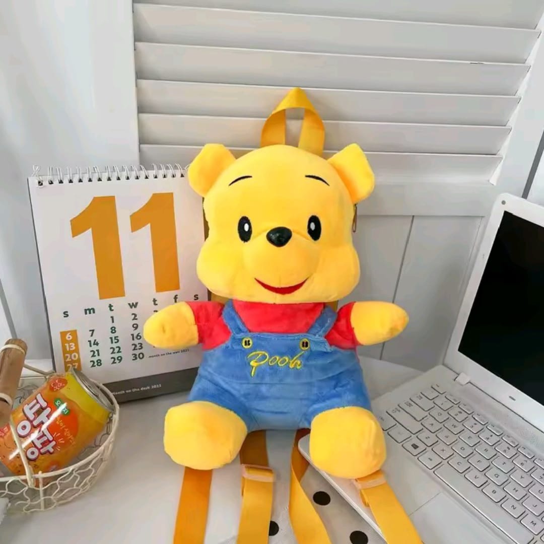 Winnie the Pooh Plush Backpack | Cute Disney Bear Mini Bag | Kids' Stuffed Animal Shoulder Bag