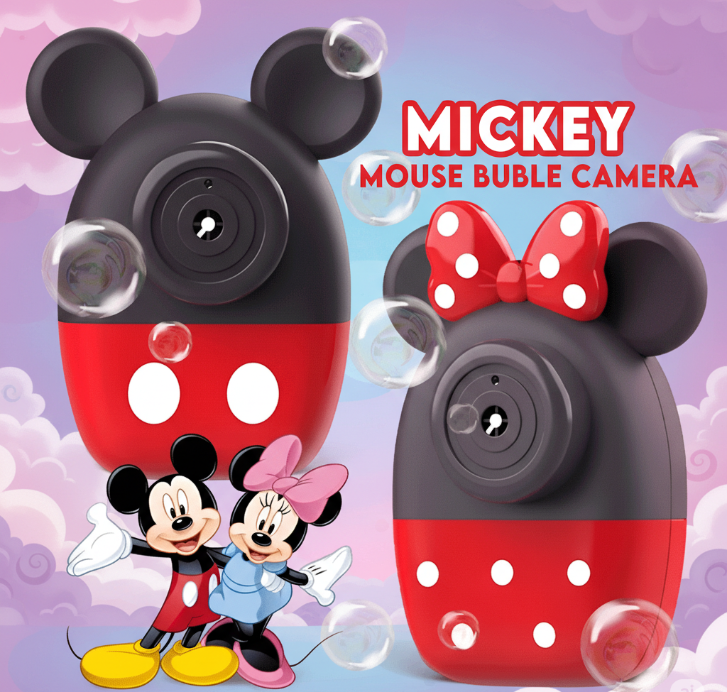 Mickey Mouse Bubble Camera for Kids - Automatic Bubble Blower Toy