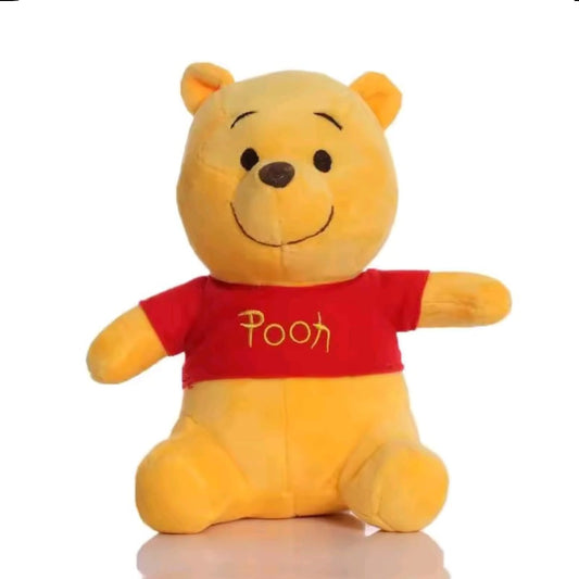 Classic Winnie the Pooh Bear Plush Toy | Soft Yellow Stuffed Animal with Red "Pooh" Shirt