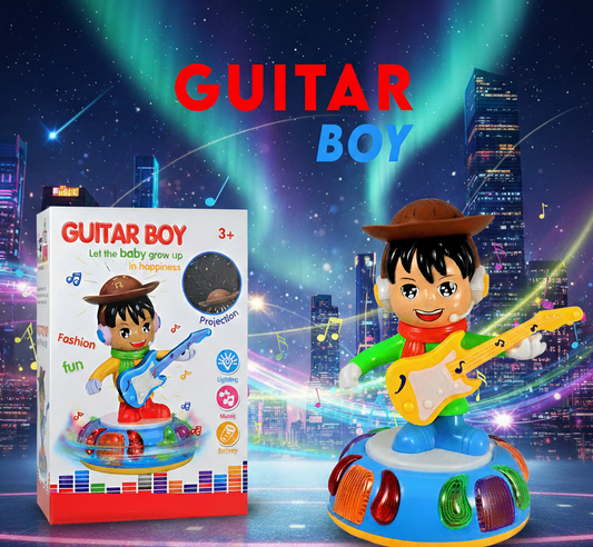 Guitar Boy Musical Dancing Toy With Lights & Projection – Interactive Electric Music Toy for Kids (3+)