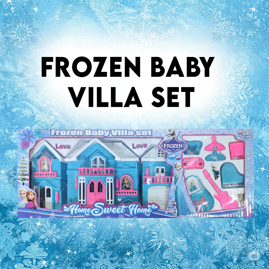 Frozen Baby Villa Dollhouse Playset - Princess Home Sweet Home with Furniture & Accessories