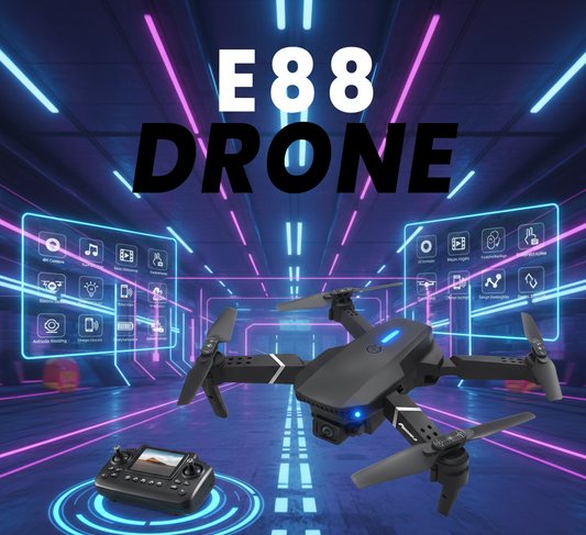 E88 Drone with 4K Camera - Foldable RC Quadcopter for Beginners & Adults