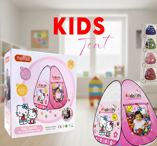 Hello Kitty Kids Tent – Fun Pop-Up Play Tent for Toddlers with 50 Colorful Balls | Indoor/Outdoor Playhouse (3+ Years)