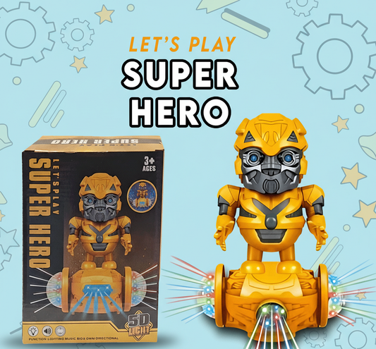 Automatic Walking Robot Toy for Toddlers - Directional Movement & Spinning Lights