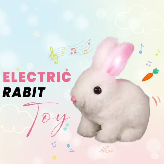Walking & Talking Electric Rabbit Toy with Music & Lights | Plush Interactive Bunny