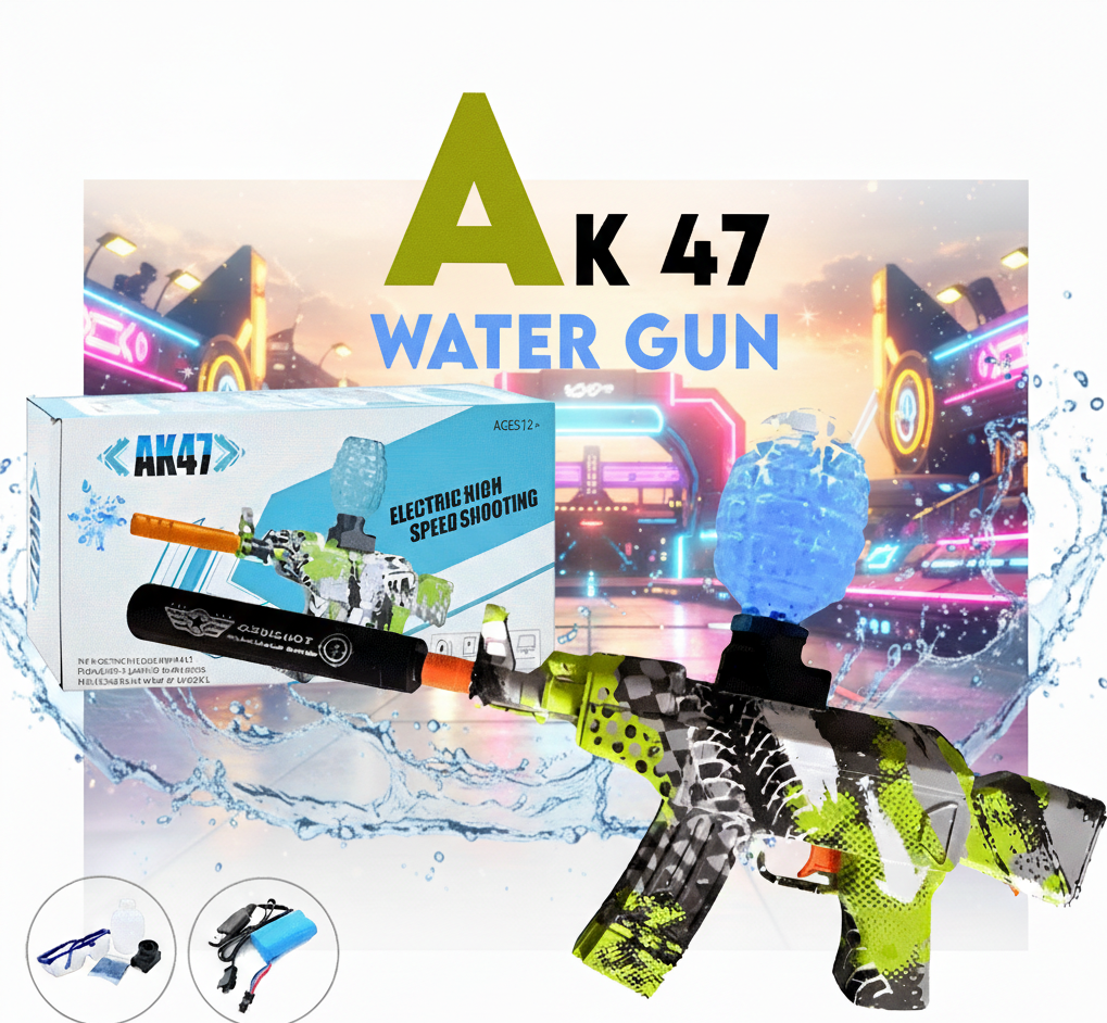 AK47 Electric Water Gel Ball Blaster - High Speed Automatic Shooter Toy