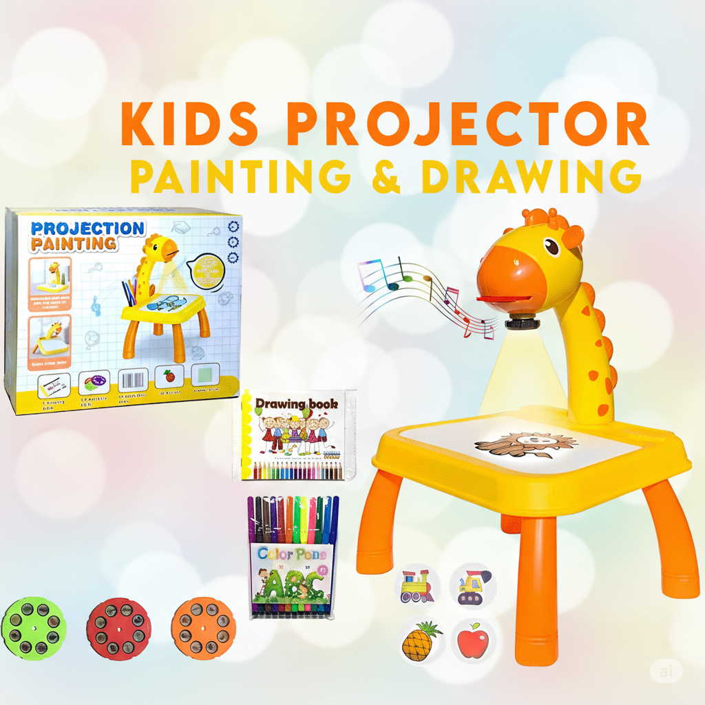 Educational Art Projector Toy for Toddlers | Light-Up Tracing Table & Drawing Kit