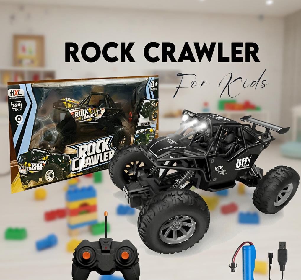 RC Rock Crawler 4WD Off-Road Truck Toy for Kids | 1:20 Scale Remote Control Vehicle