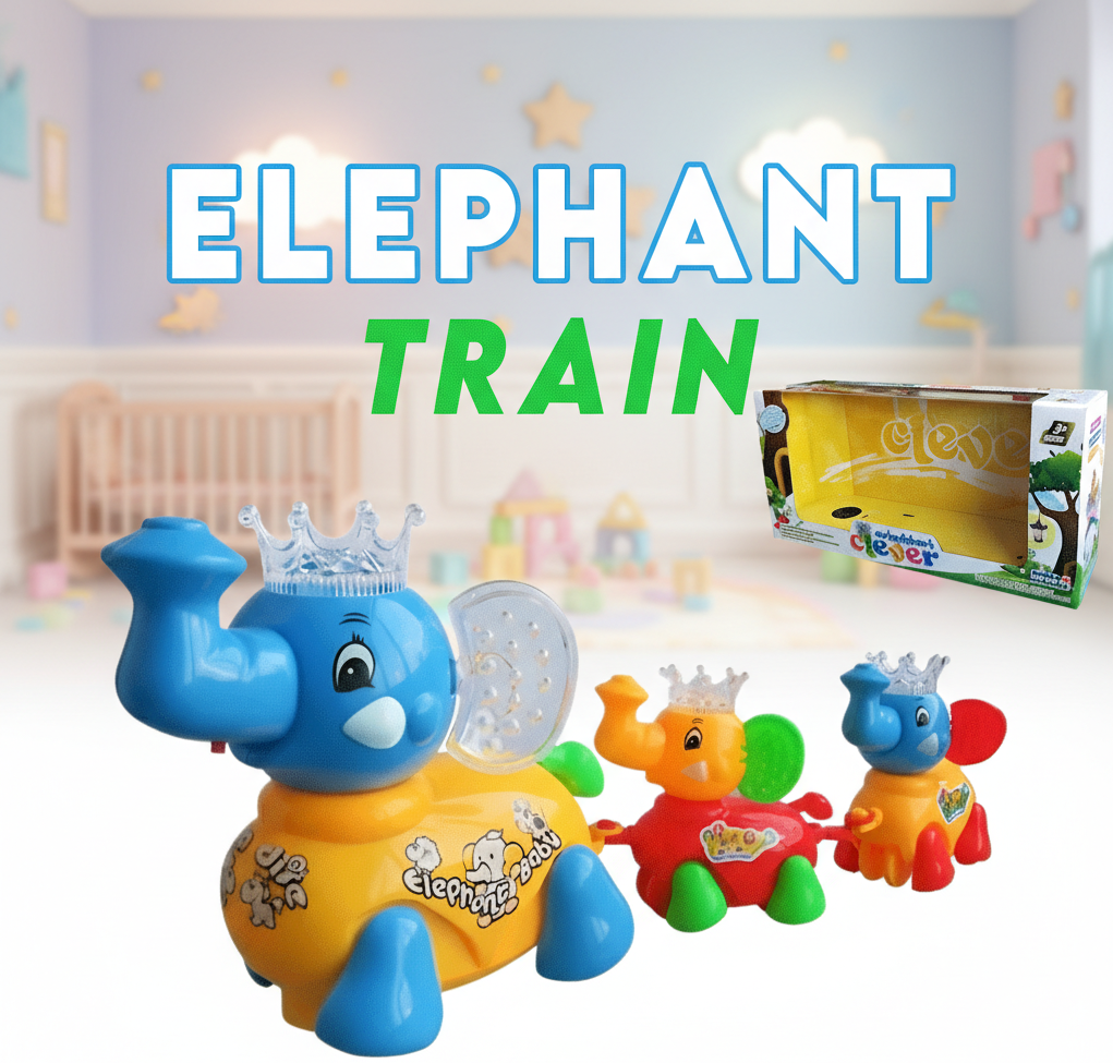 Infant Development Elephant Chain - Push & Go Motor Skills Toy