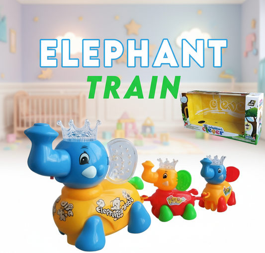 Infant Development Elephant Chain - Push & Go Motor Skills Toy