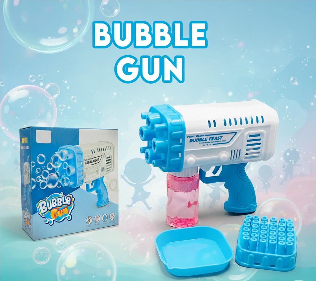 Fun Bubble Feast Gun with Bubble Solution & Dipping Tray | Outdoor Toy
