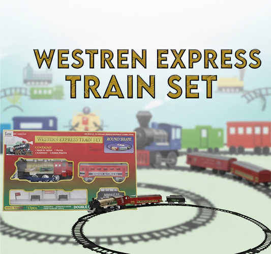 Western Express Electric Train Set for Kids | 22-Piece Classic Toy