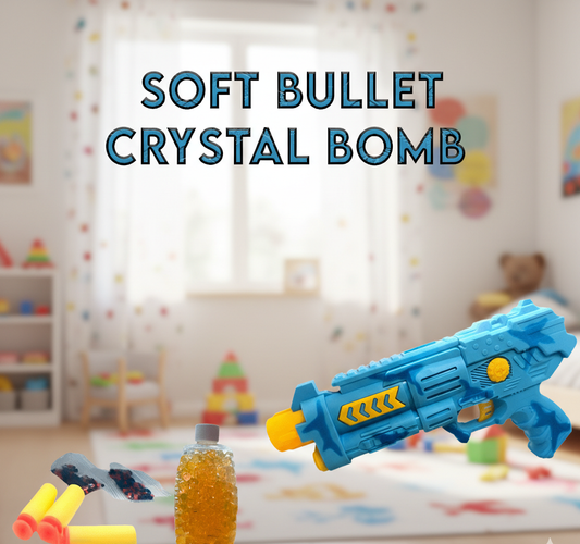 2-in-1 Foam Dart & Gel Ball Blaster | Soft Bullet and Water Crystal Bomb Toy Gun