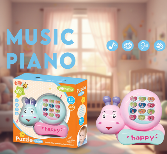 Interactive Music Piano Puzzle Toy for Toddlers | Electronic Learning Phone Game
