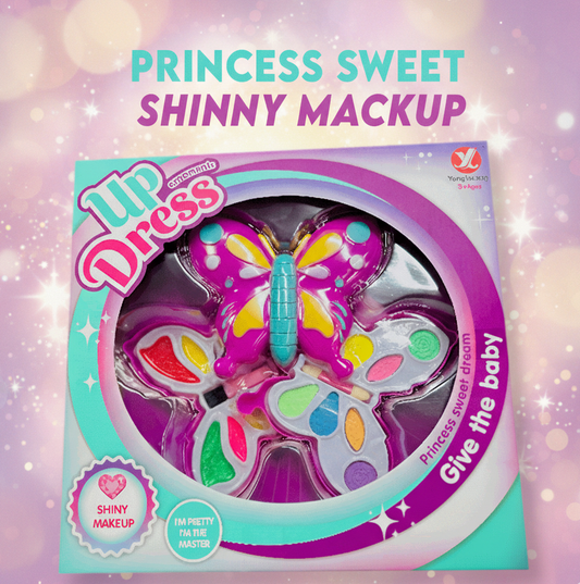 Princess Butterfly Sweet Shiny Makeup Kit for Girls Ages 3+ - Washable Pretend Play
