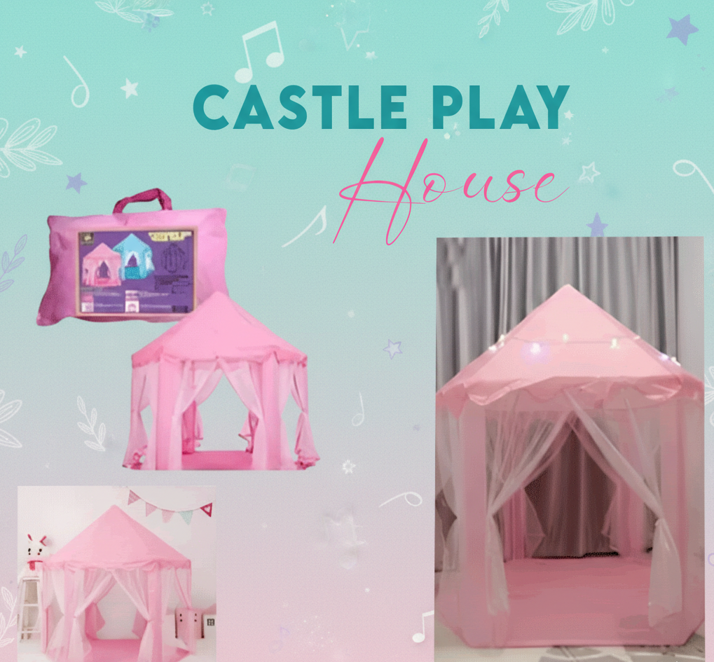 Girls Pop-Up Tent with Lights - Magical Kids Playhouse for Imaginative Play