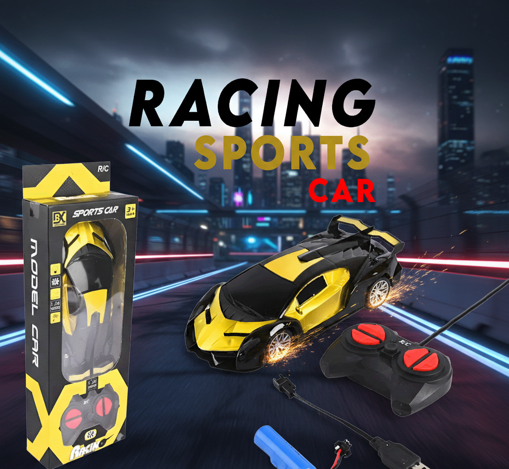 High-Speed RC Sports Racer Vehicle | Electric Remote Controlled Car Gift for Boys (Ages 3+)